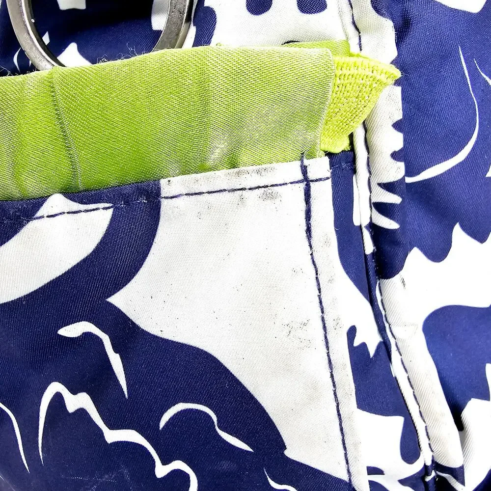 JuJuBe BFF Floral Diaper Bag & Pad Cobalt Blossoms Blue White Rare Discontinued